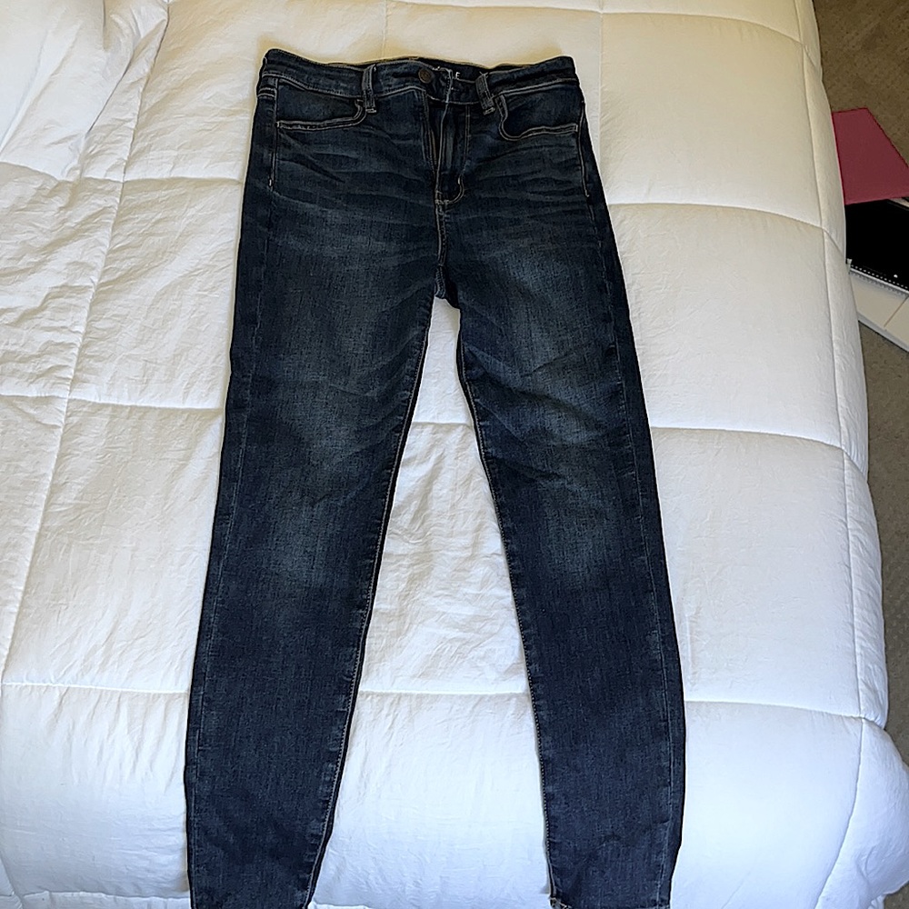American Eagle Blue Stretchy Skinny Jeans